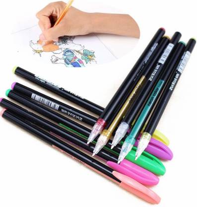 Flipkart.com | Grandink NEON-GELPEN-48 bold neon colors Nib Sketch Pens -